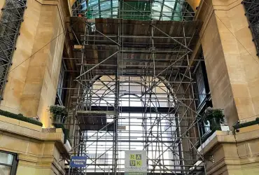Birdcage Scaffolding In Nottingham (Exchange Arcade)
