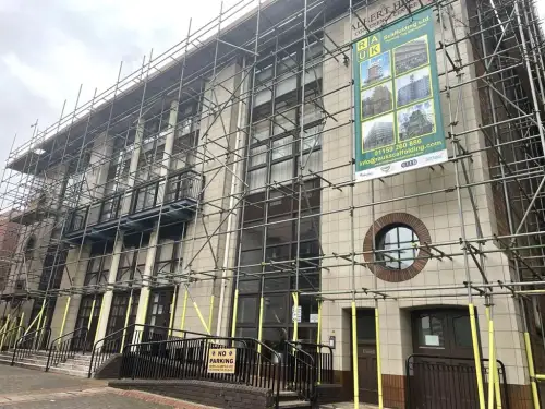 Click Here To Enlarge This Photo Of Roof Scaffolding At The Nottingham Albert Hall: A Look Back