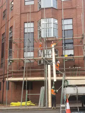 Click Here To Enlarge This Photo Of Scaffolding On Maid Marian Way, Nottingham: A Look Back