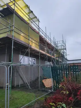 Click Here To Enlarge This Photo Of Scaffolding For A School In Sutton Ashfield: A Look Back